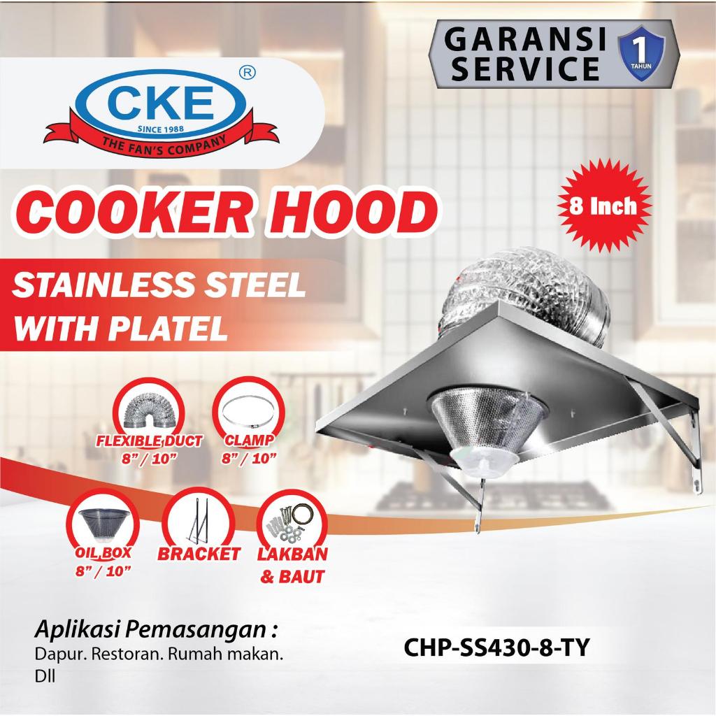 Kitchen Exhaust Fan Cooker Hood Kompor Stainless Steel Penyedot Asap 8 10 Inch Kipas Sedot Hisap Asa