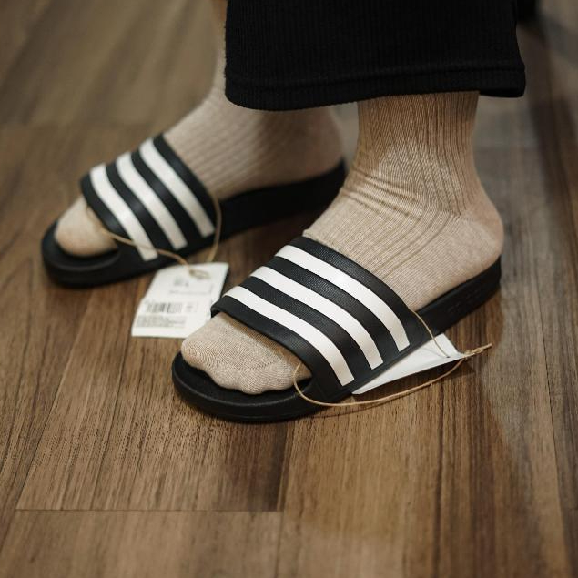 Sandal Slip On Adidas Adilette Aqua Slides Original - Black