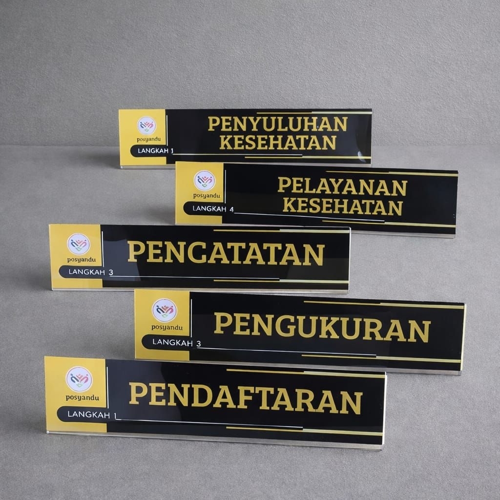 Paket Akrilik Papan  Meja Posyandu - 1 Set Akrilik Meja Pelayanan Posyandu - Akrilik Meja Posyandu