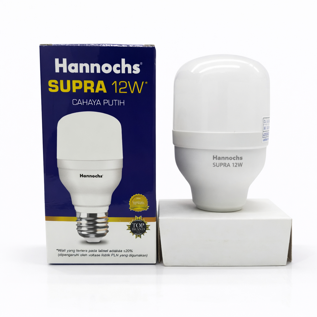 Bola Lampu Led Hannochs Supra 12W - Lampu Led Rumah Terang dan Garansi Resmi