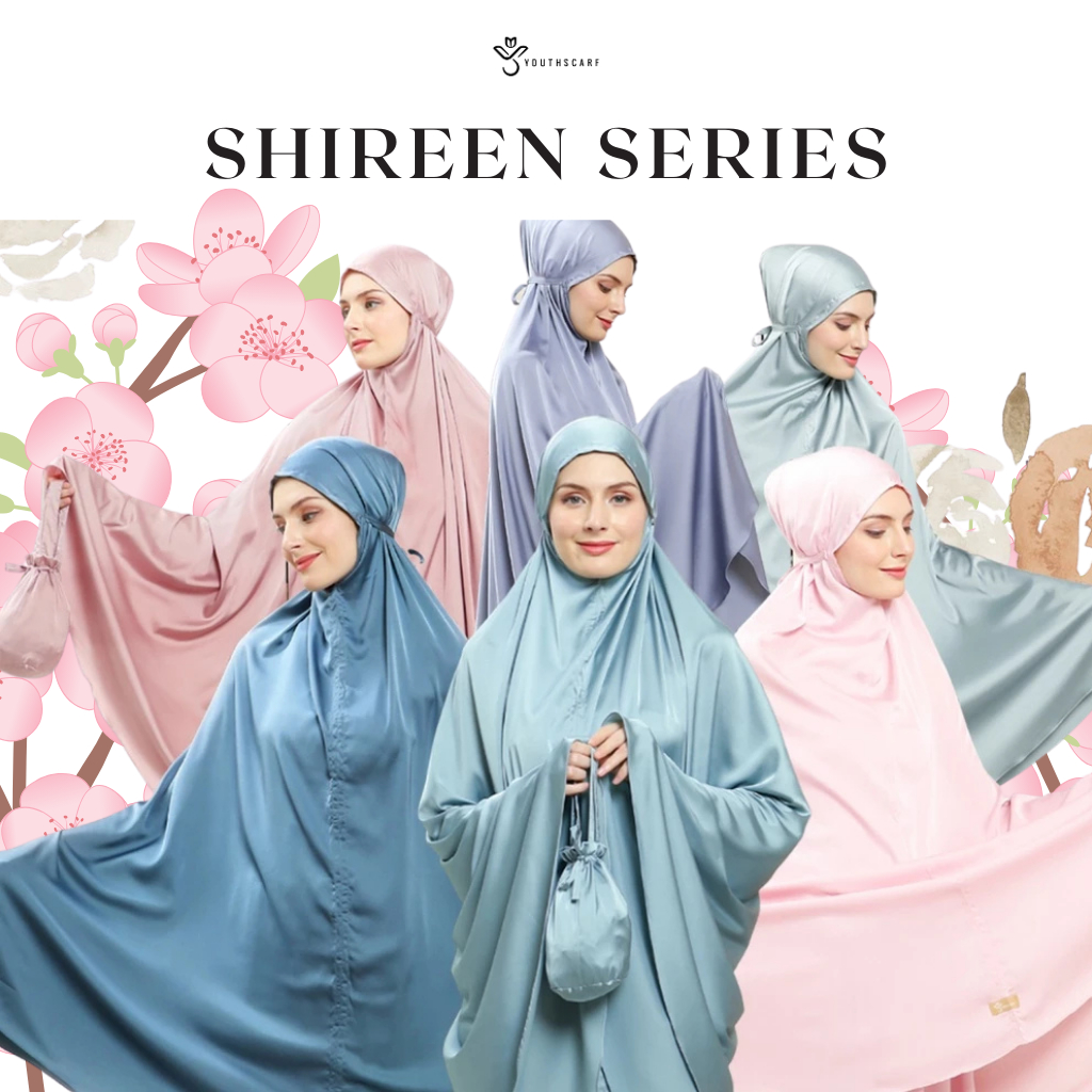 Youthscarf  -  (SHIREEN series) - Mukena motif - mukena  dewasa - Mukena silk premium (VOL 2)