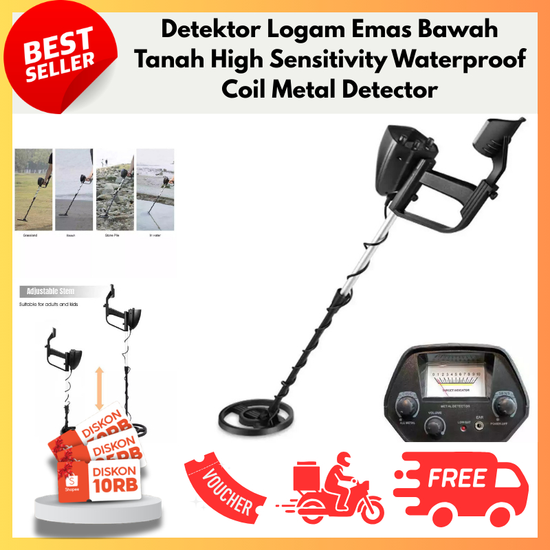 Detektor Logam Emas Bawah Tanah High Sensitivity Waterproof Coil Metal Detector