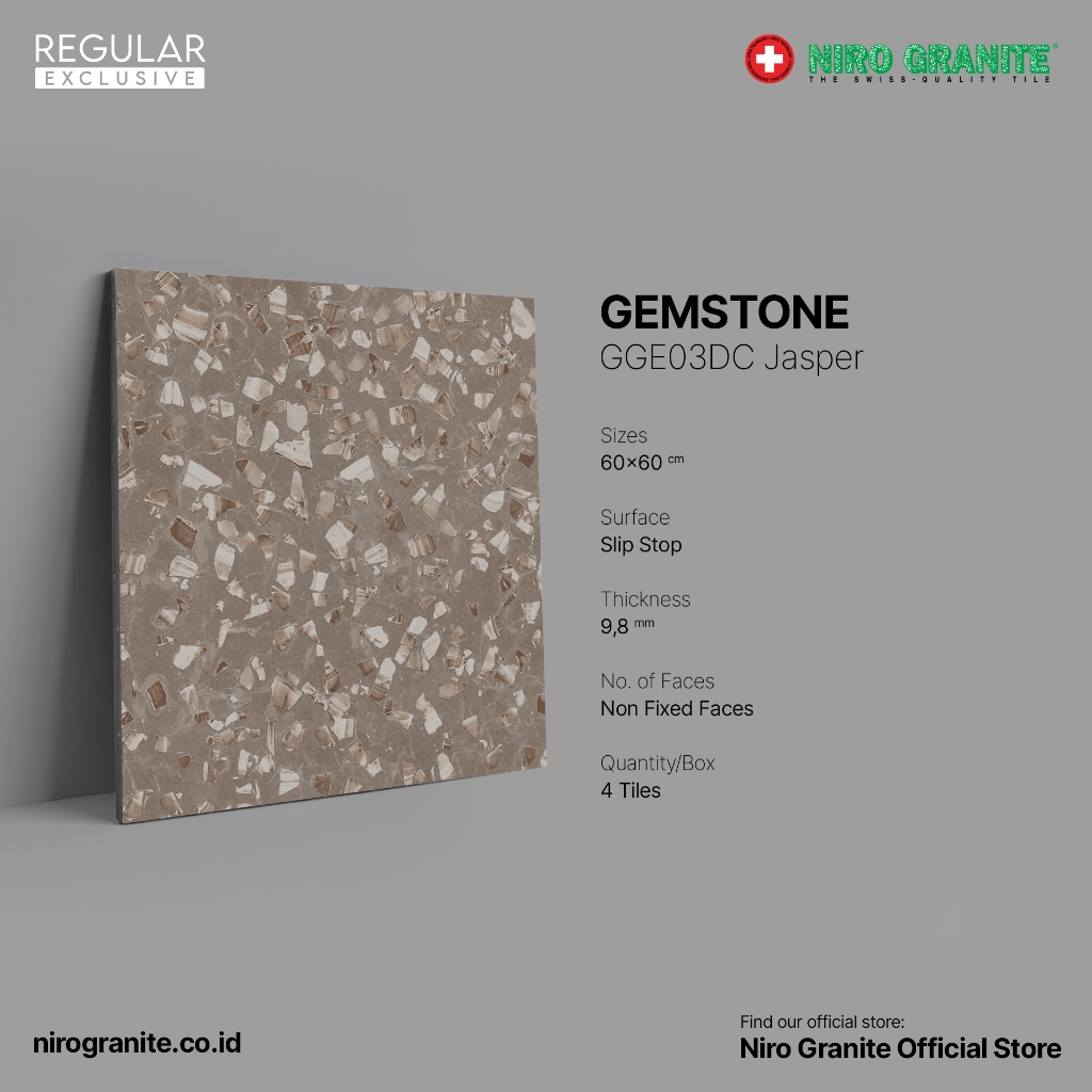 NIRO GRANITE 1st Grade - Gemstone Deco GGE03DC - Slip Stop - 60 x 60