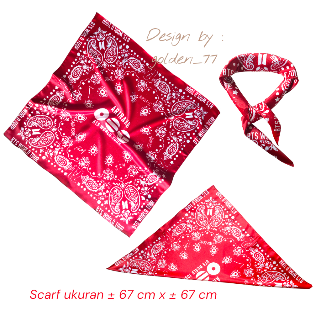 Scarf BTS World Tour / Syal BTS World Tour / Bandana BTS