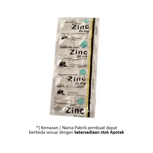 Zinc Sulfate Monohydrate Tablet 20mg - Suplemen Tambahan untuk Diare Anak