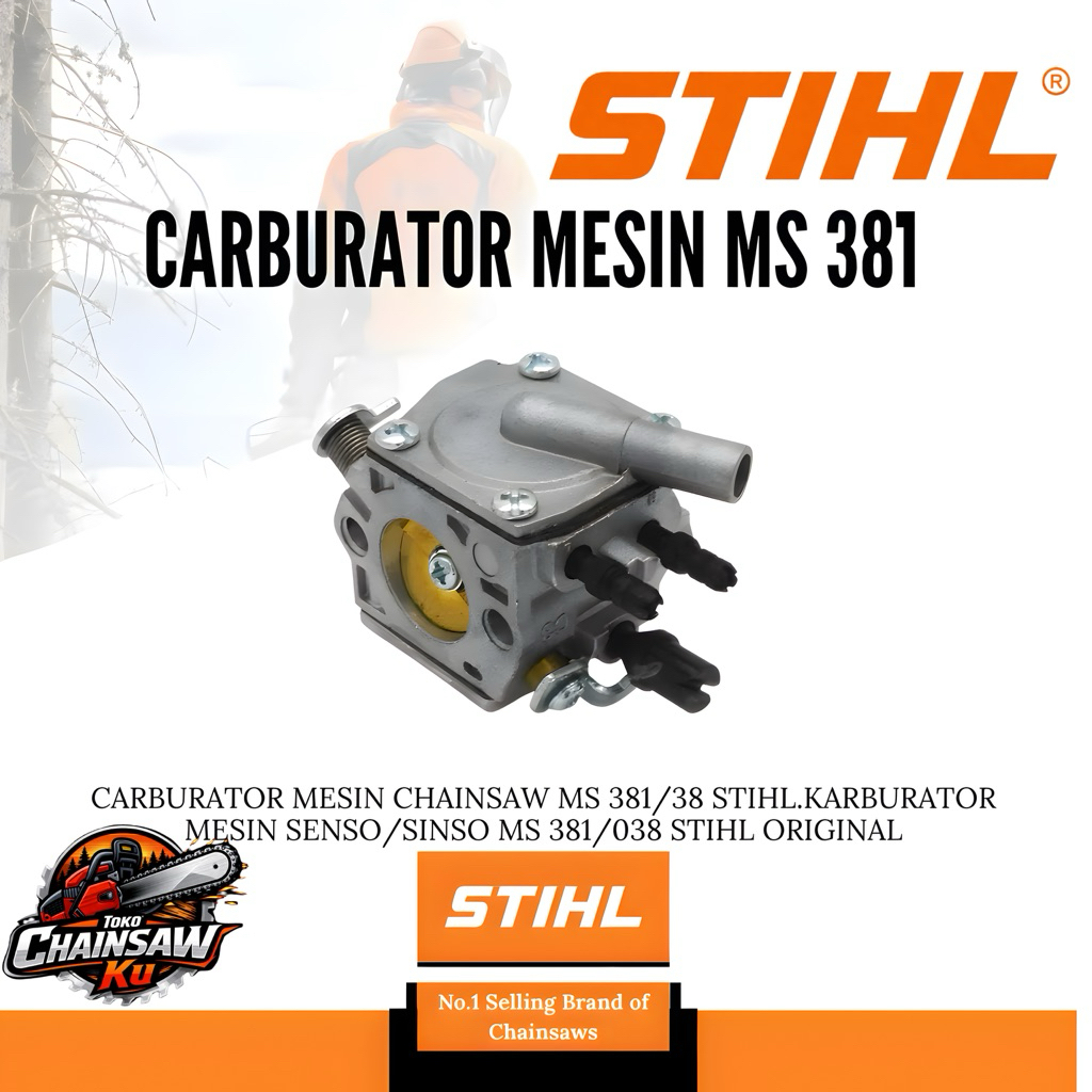 CARBURATOR MESIN CHAINSAW MS 381/38 STIHL.KARBURATOR MESIN SENSO/SINSO MS 381/038 STIHL ORIGINAL