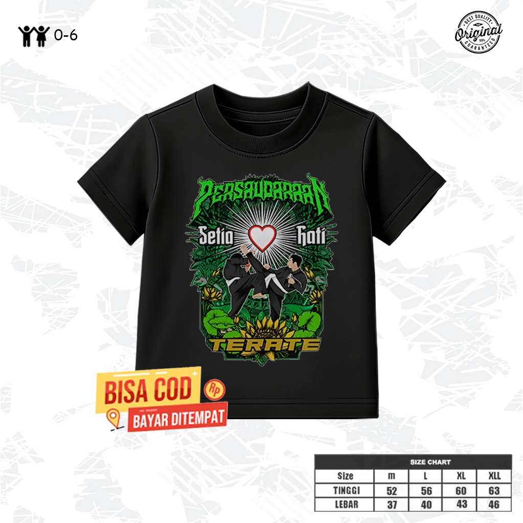 ZELLOKIDS - SETELAN KAOS ANAK MOTIF IKON SETIA HATI TERATE  - COCOK UNTUK LAKI-LAKI DAN PEREMPUAN - 