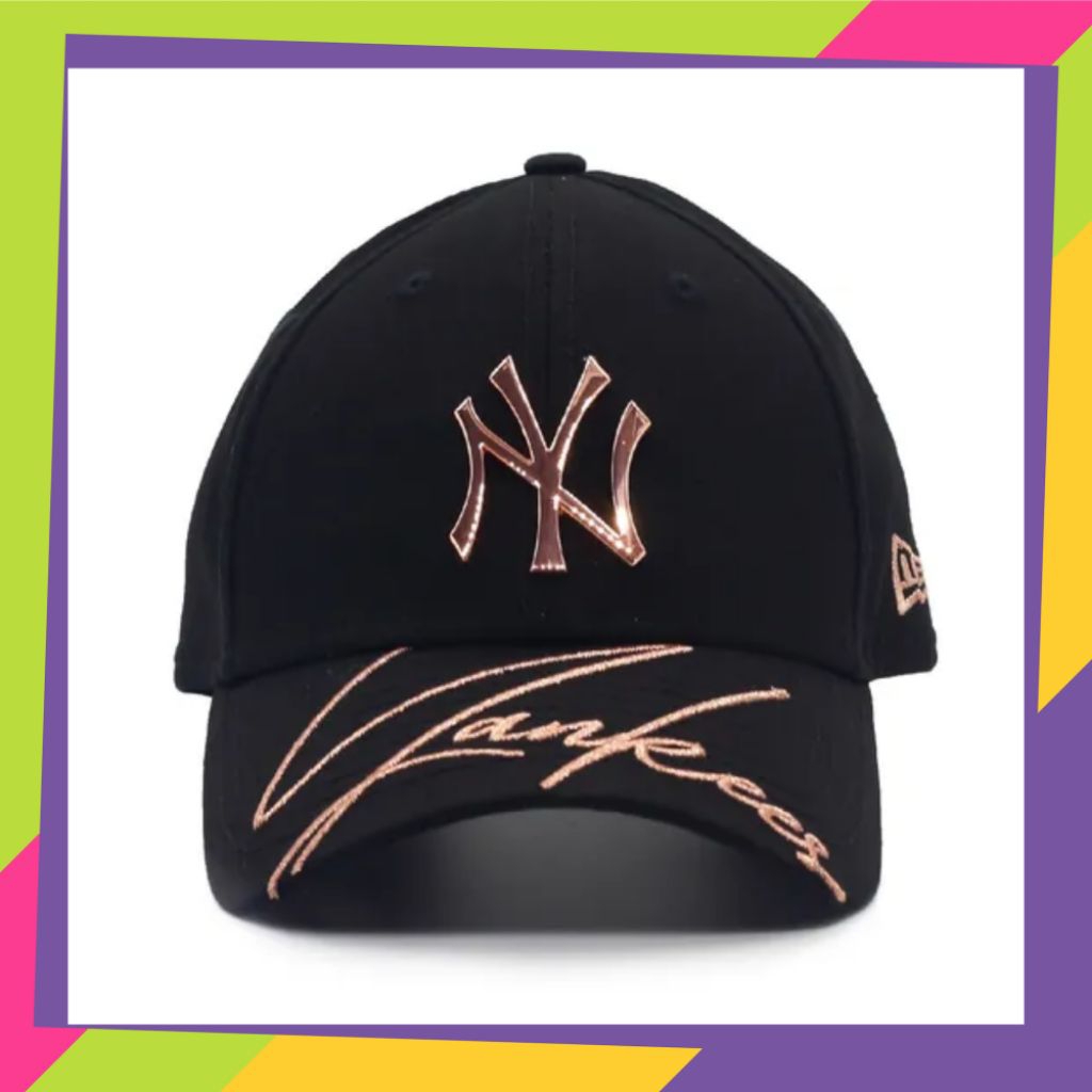 New Era - Rose Gold NY Metal Badge Visor Yankees Signature 9Forty Black

