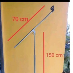 stand mic cagak mic panjang bahan staenles stel asli tebal