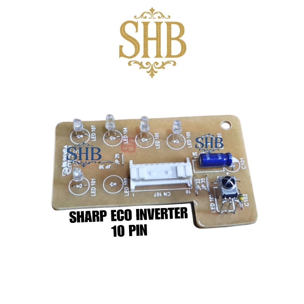PCB sensor remote AC sharp 6 pin eco inverter - Receiver AC sharp soket 10 - Modul sensor remot AC s