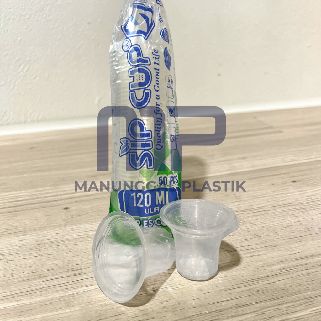 Gelas Cup Plastik Ulir Es Krim Jasuke Merk Sip Top 120 ml Isi 50 Pcs