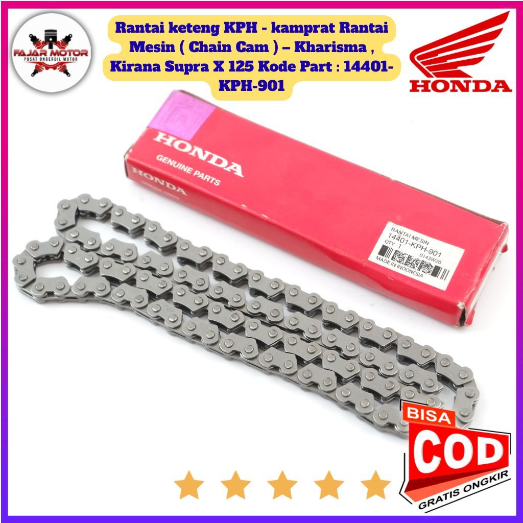 Rantai Keteng Kamprat Honda Supra X 125 Karbu FI / Karisma X / Kirana Original (Kode KPH)