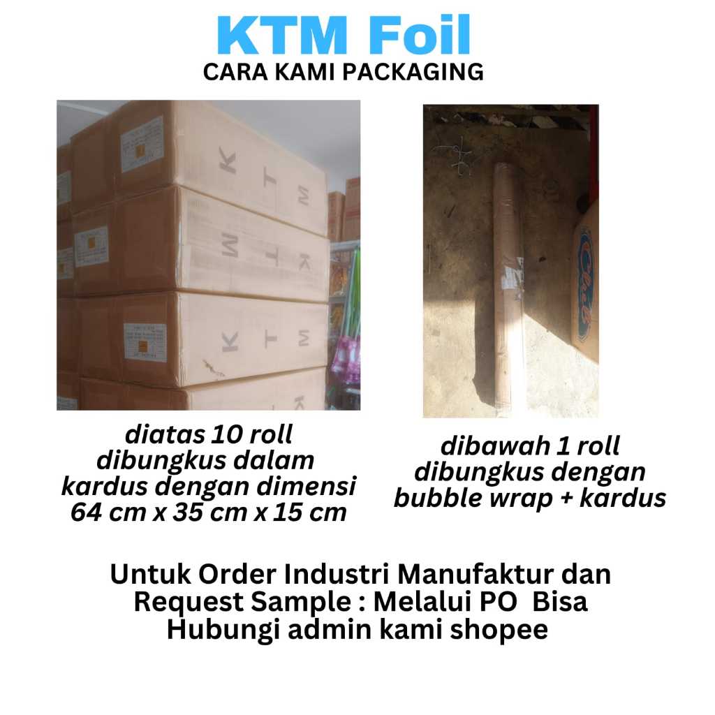 Hot Stamping Foil KTM Hologram - Putih