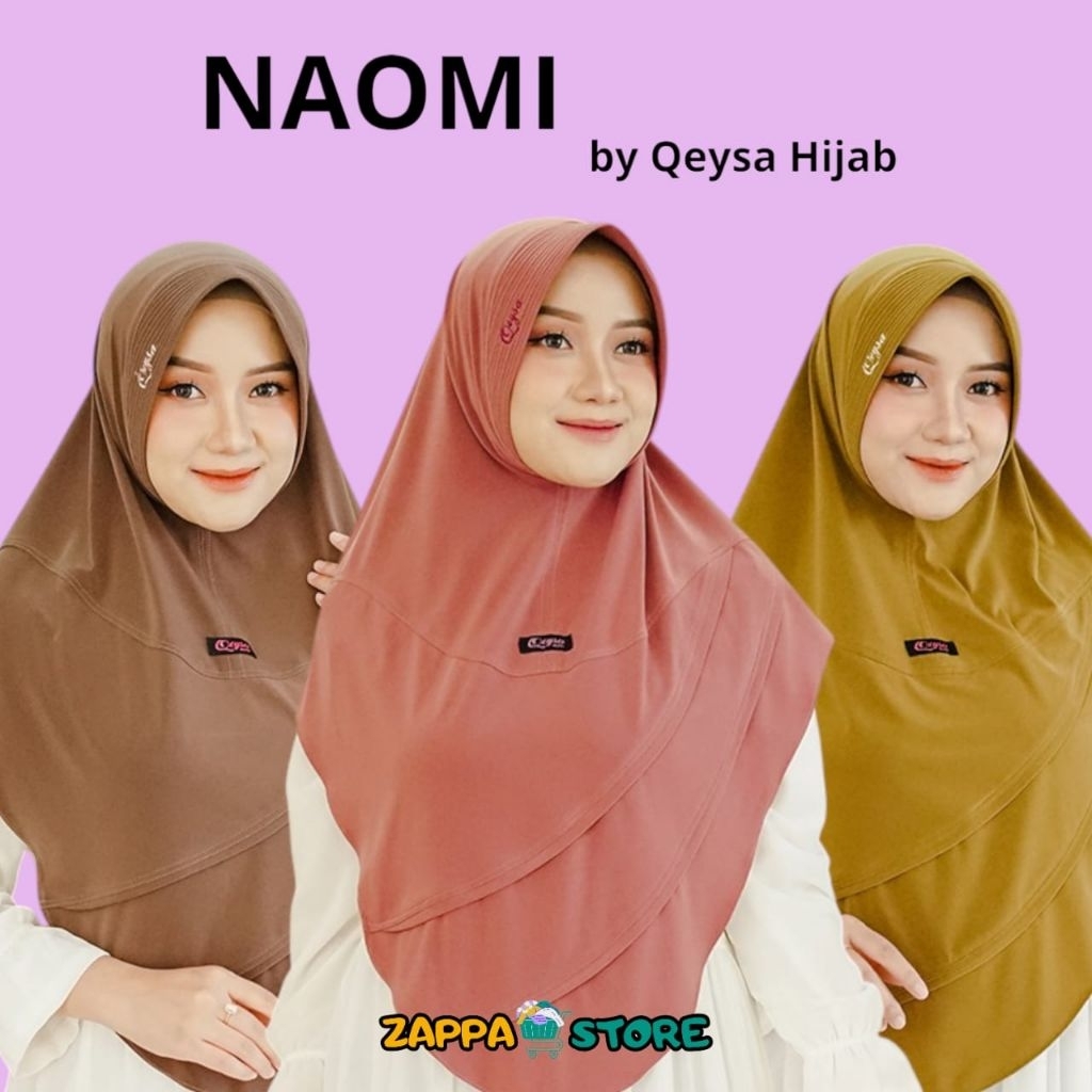 Qeysa - Bergo Naomi by Qeysa Hijab (Bergo jersy stella)