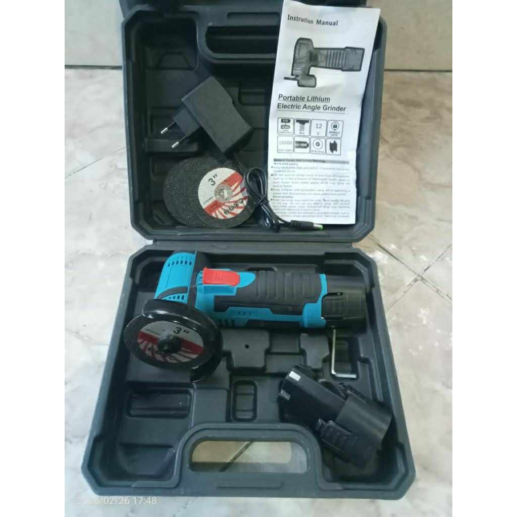 gerinda baterai mini 3 inch