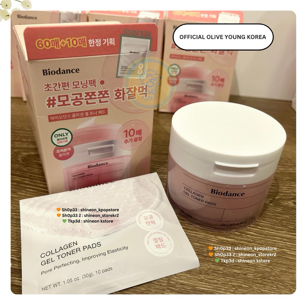Upload Ulang ORIGINAL Biodance Collagen Gel Toner Pads 60 + 10 pads