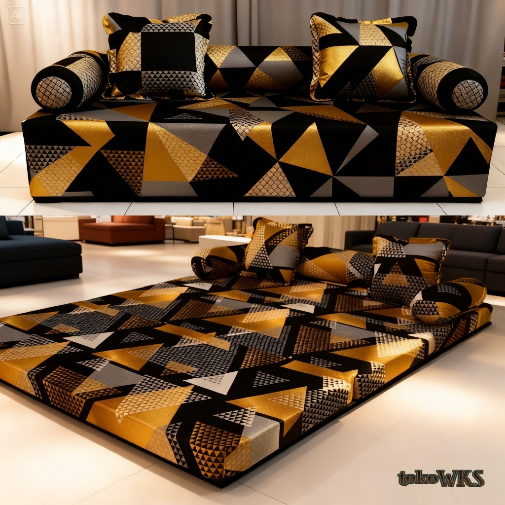 Sofa Bed Karakter Kasur Lipat  Minimalis Murah Untuk Kursi Tamu kasur lipat Busa Tebal