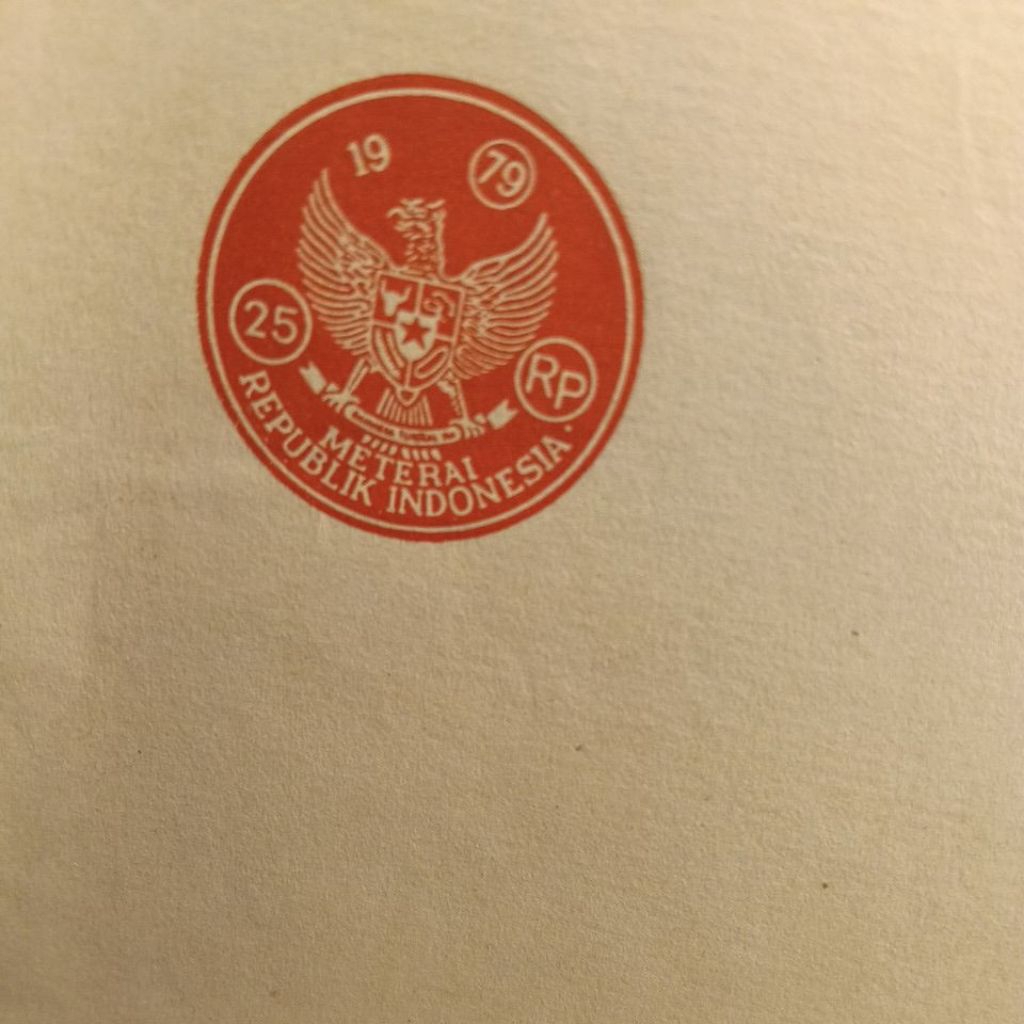 kertas segel tahun 1979 Rp 25 single