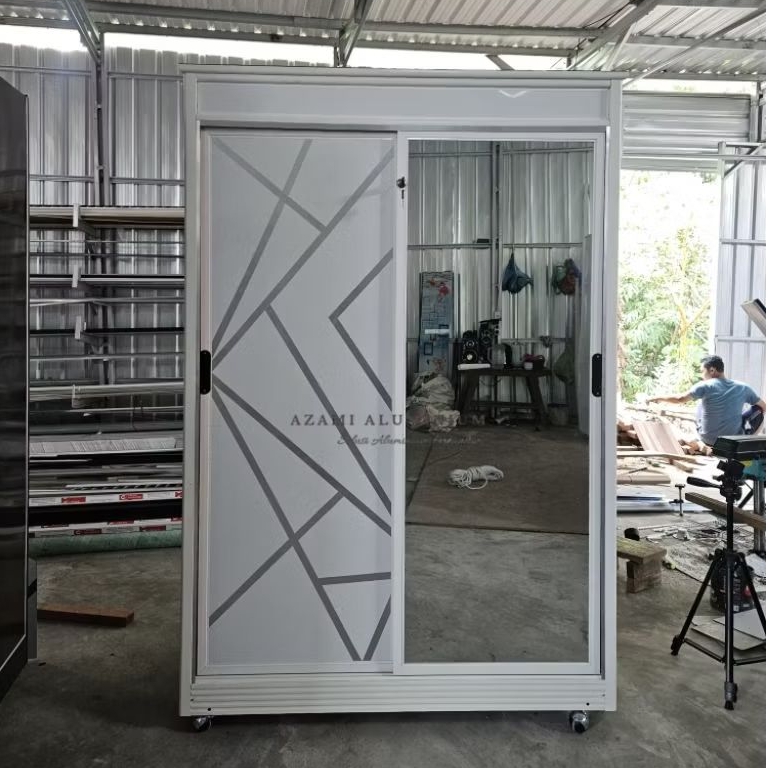 Lemari Baju Aluminium Acp Pintu Sliding