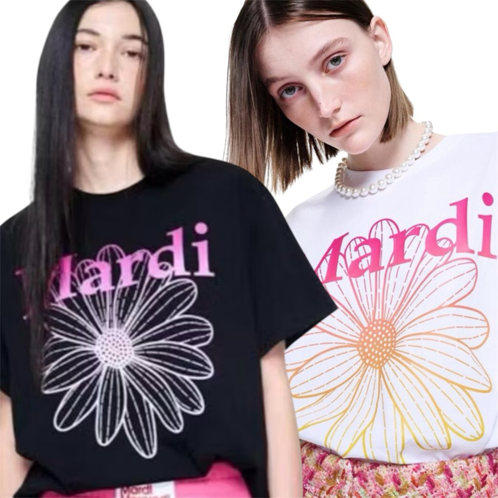 Kaos Mardi Mercredi Original Bangkok Kaos cewek MARDI TEE Flower GRADASI
