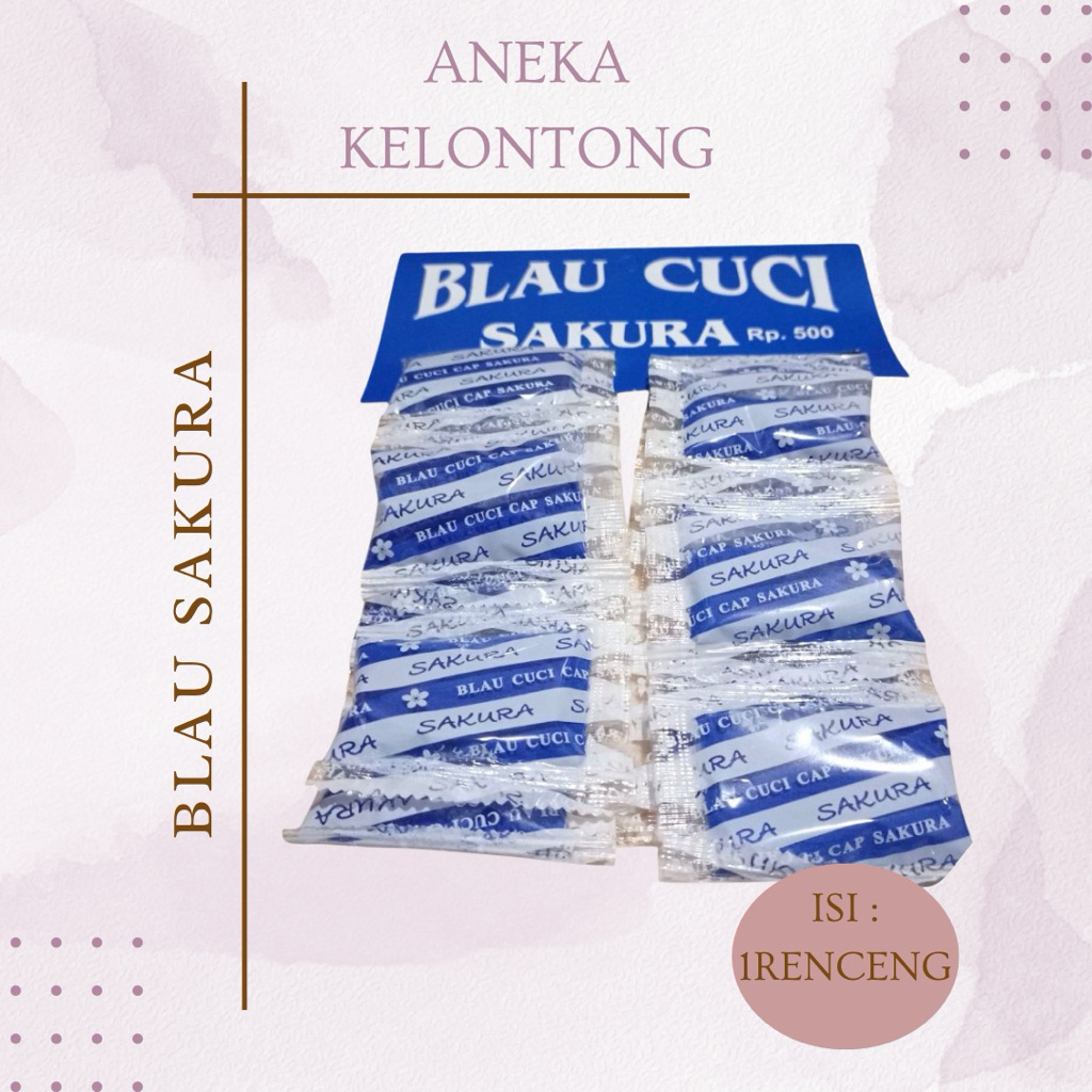 [ 1 RENCENG ] BLAU CUCI SAKURA / BLAU BAJU