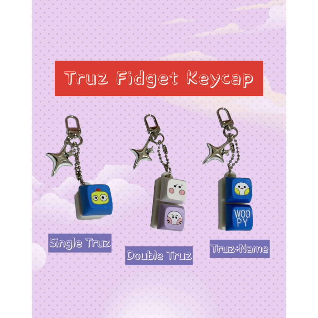Truz Fidget Keycap Keychain