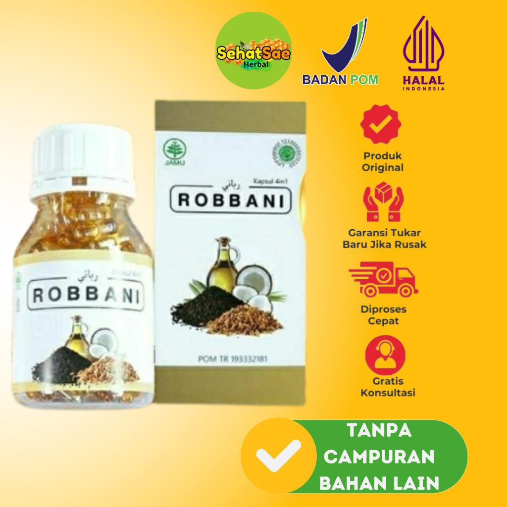 Robbani Obat Atasi Asam urat Kolesterol Hipertensi Darah Tinggi Halal 100% Original