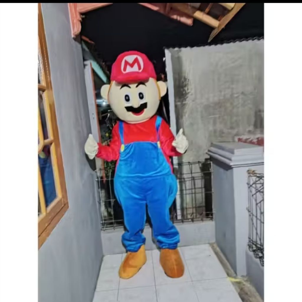 kostum badut mario bros