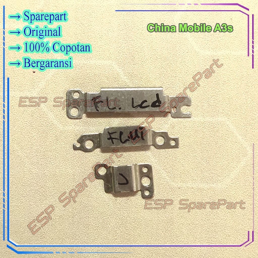 Plat Besi China Mobile A3s Penjepit Vibrate Dan Soket Mesin Copotan