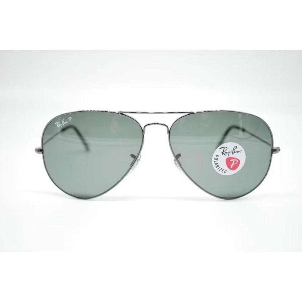 Kacamata RayBan Aviator RB3026 Large Metal 62 Silver Black Lensa Polarized