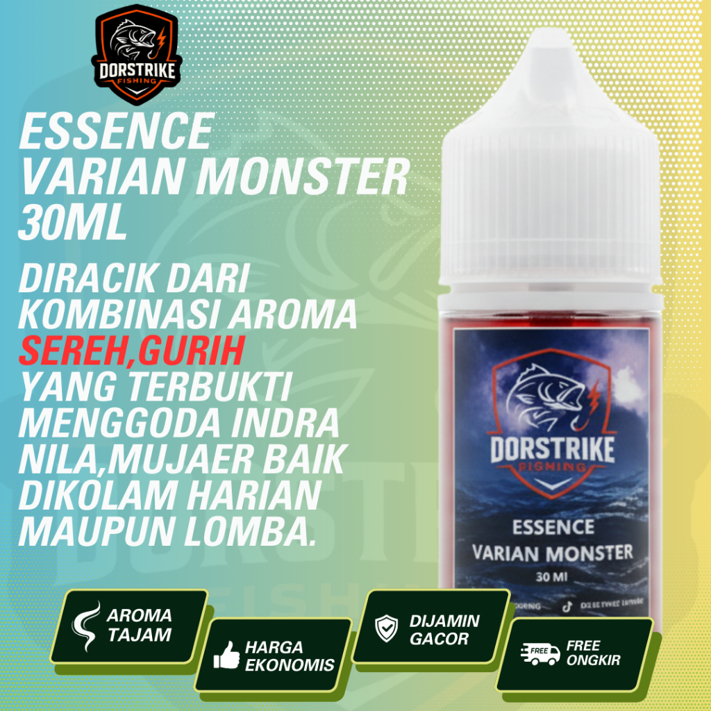 3PCS essen umpan pancing ikan nila mujair Monster  jepang /essen lomba /essen nila / essen mujair pa