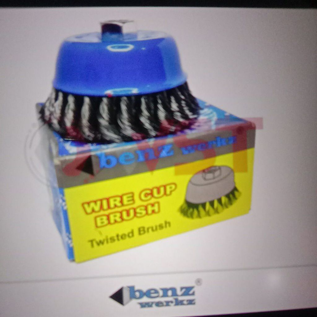 Benz sikat mangkok 4" kepang / cup wire brush
