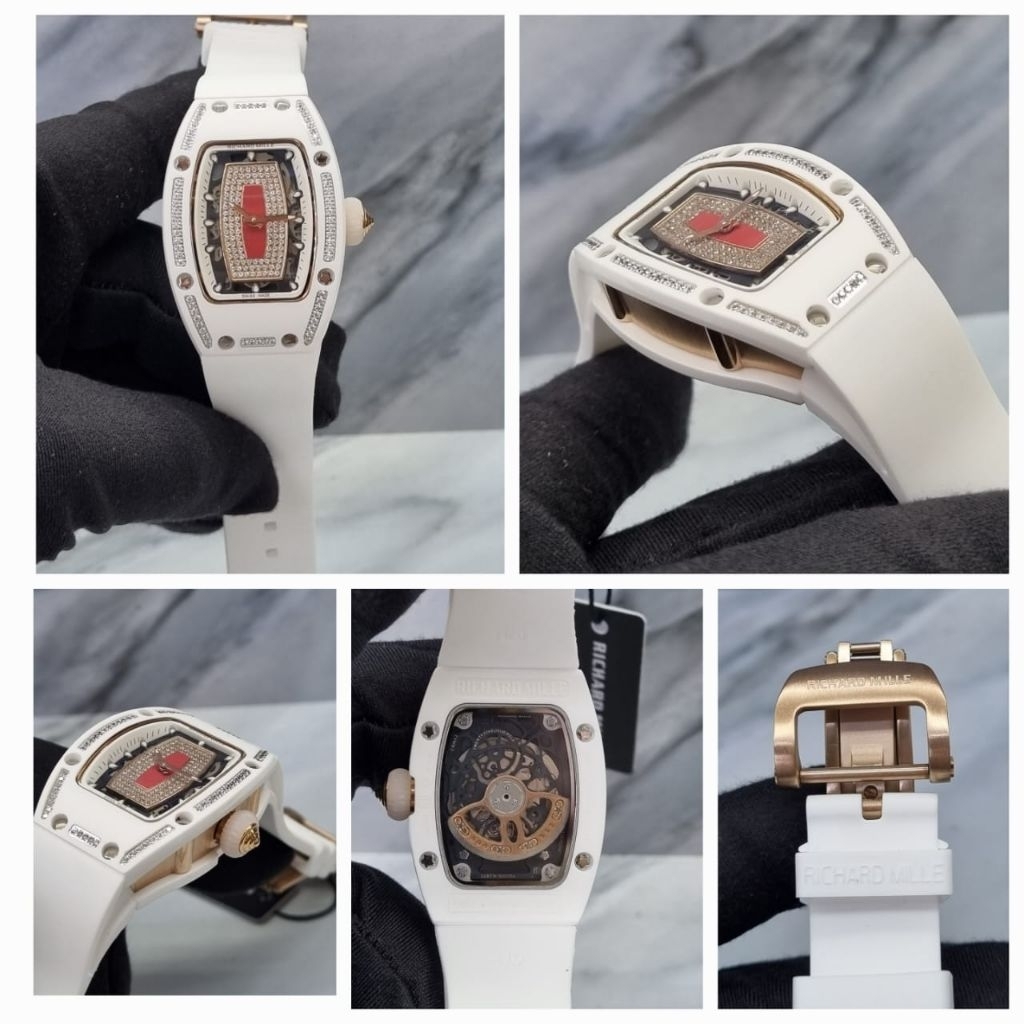 JAM TANGAN CEWEK RM 007 BODY CERAMIK AUTOMATIC CLONE 32MM