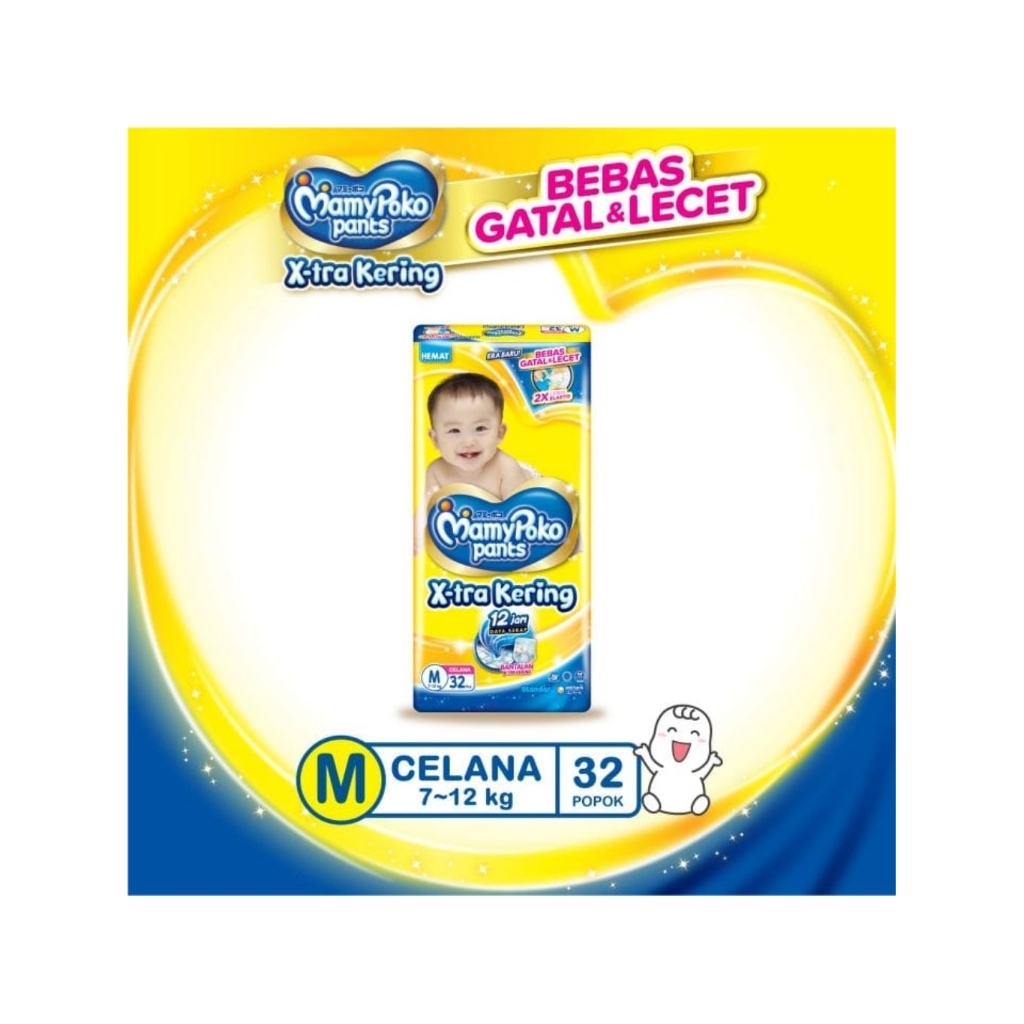 Pampers Mamypoko ukuran NBS-44/S-38/-M-32/L-28/XL-26/XXL-24