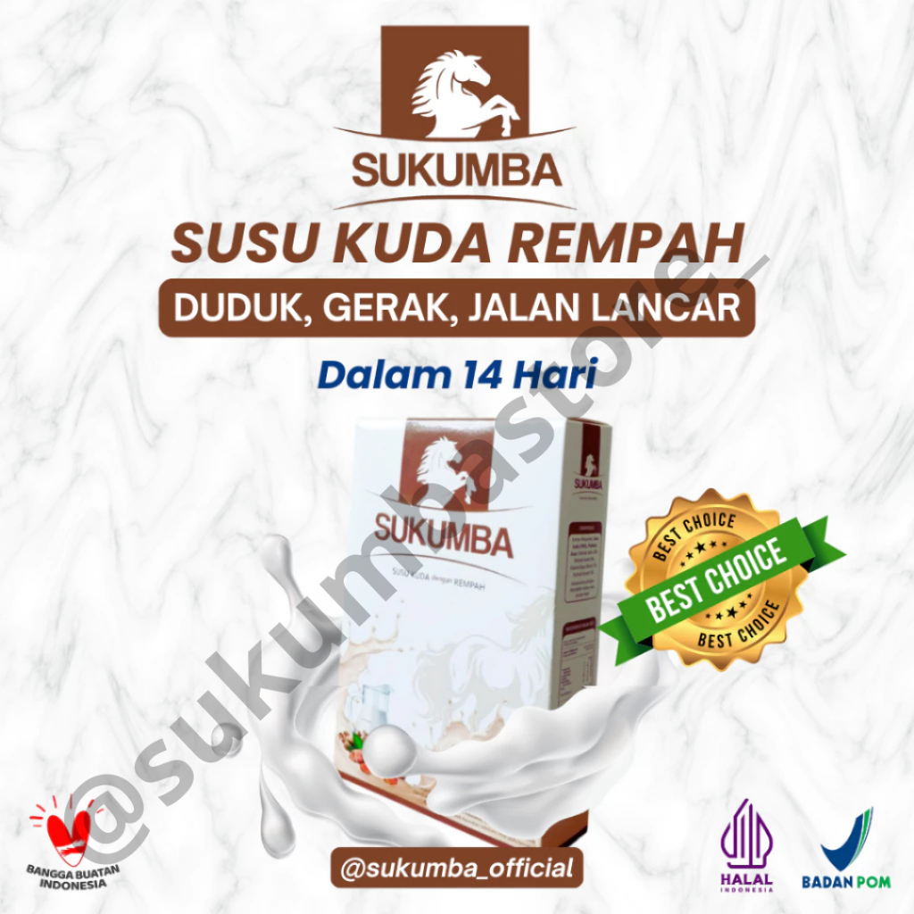 Paket 1 Box SUKUMBA Susu Kuda 5X Lebih Efektif - Atasi Nyeri Sendi & Lutut, Asam Urat, Bersertifikat