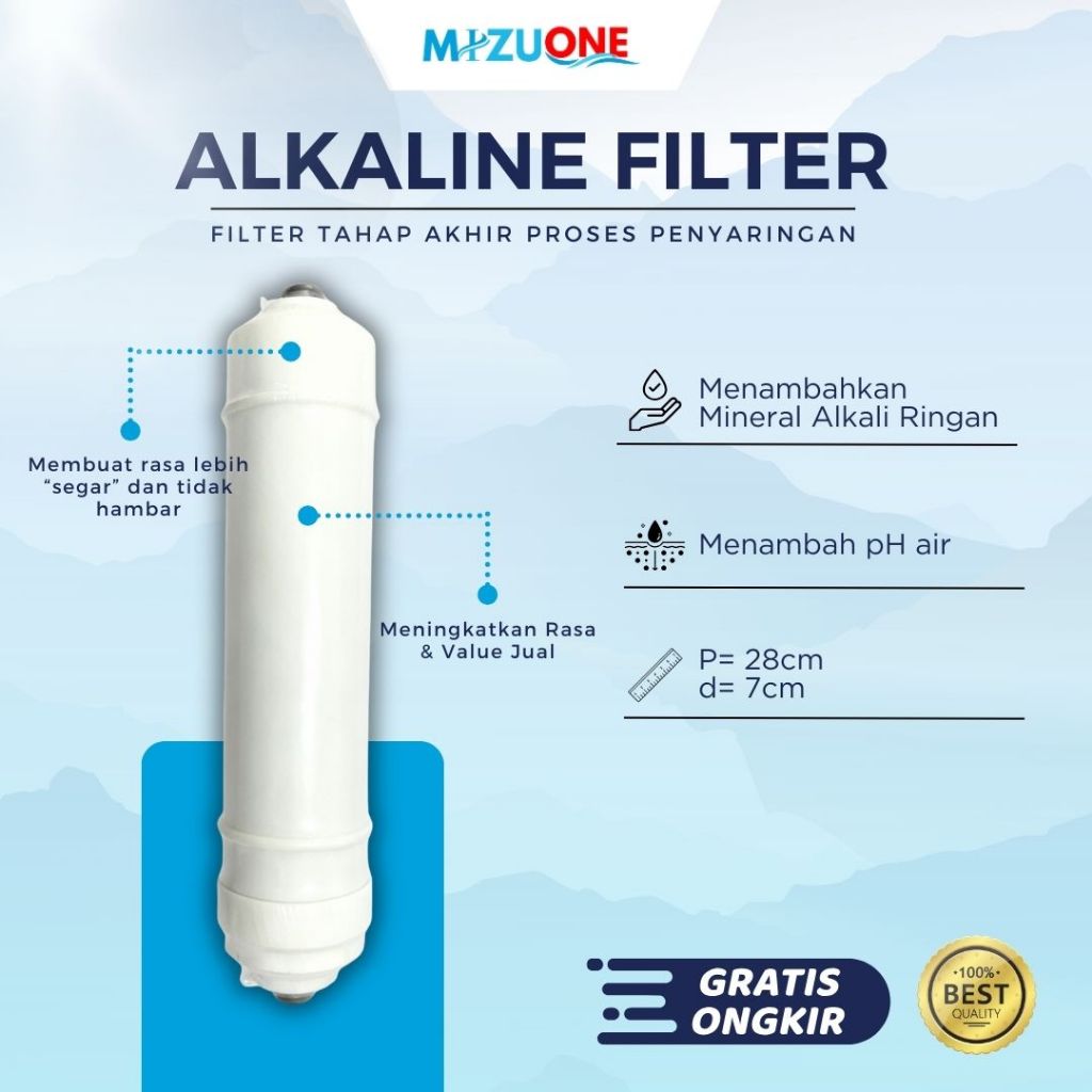 Alkaline Filter Mizuone | Filter Air pH Alkali | Menyeimbangkan pH Air Minum
