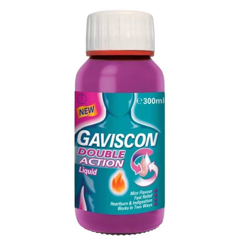 Gaviscon Double Action / Peppermint 150ml / 300ml / Sachet 5x10ml Sakit Tekak Lambung Heartburn and 