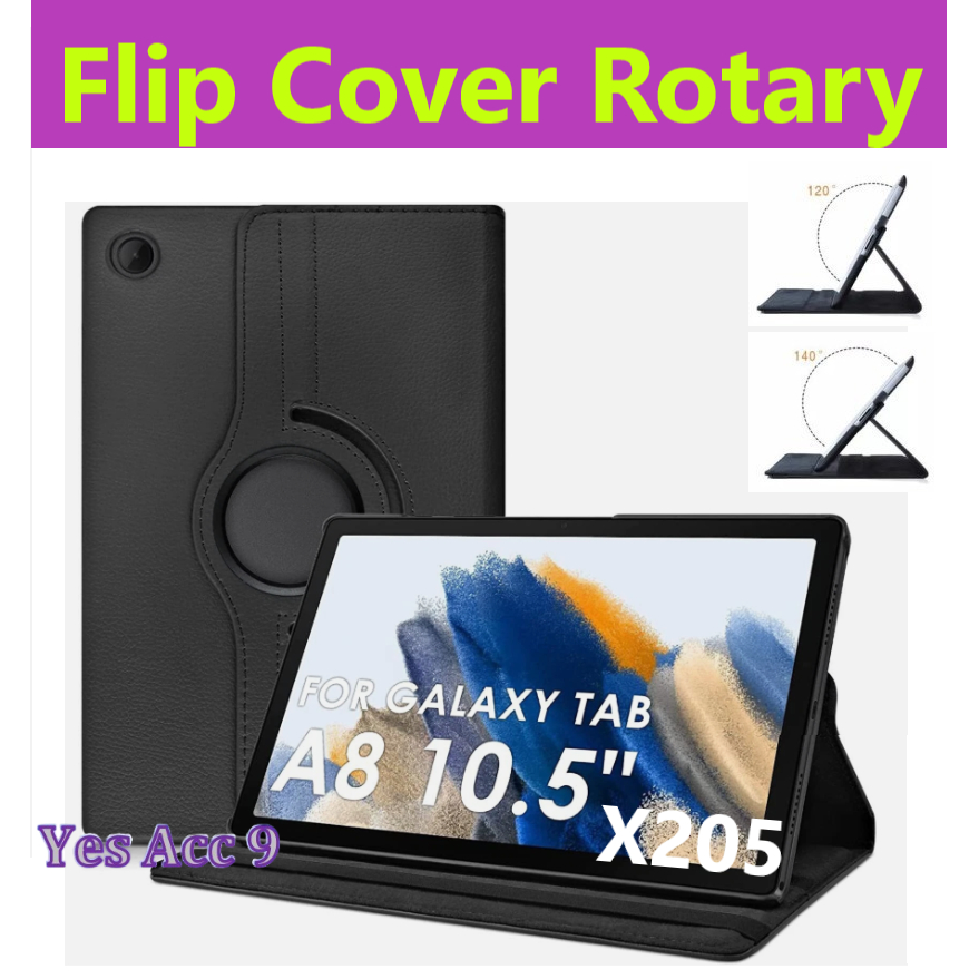 Case SAMSUNG TAB A8 10.5 Flip Cover Rotary TAB A8 2022 X205 X200 SM-X205  Leather