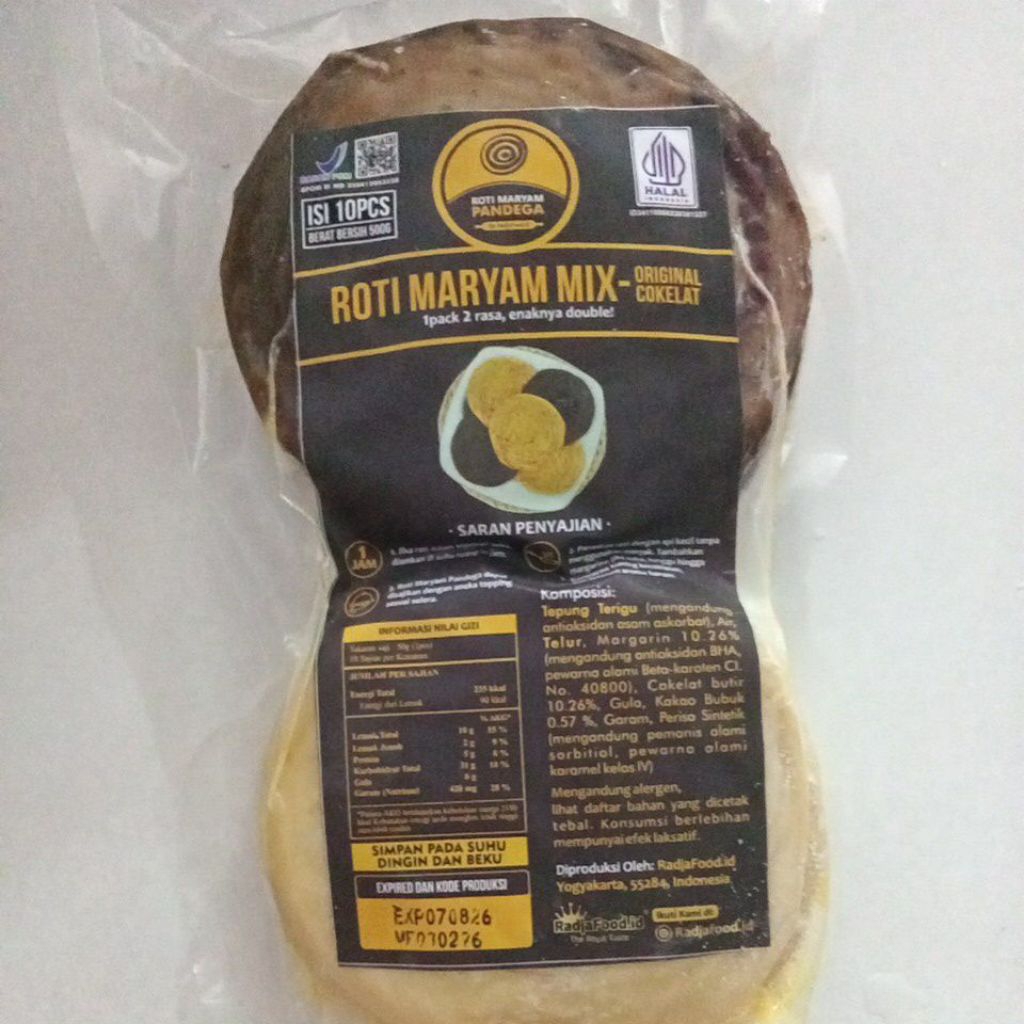 Roti Maryam pandega mix ORI+Cok isi 10pcs