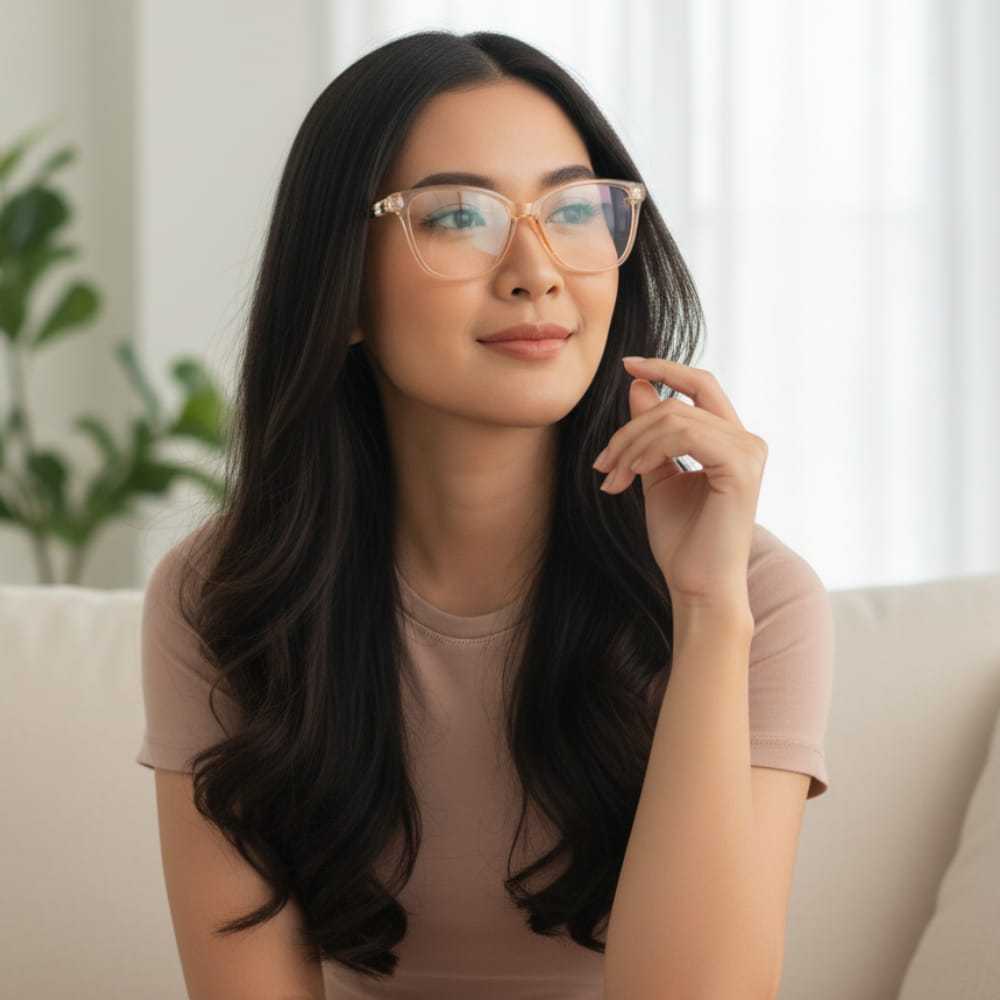 Kacamata Baca Plus Antiradiasi Antiblueray Photocromic Baca Dan Jalan wanita Kekinian