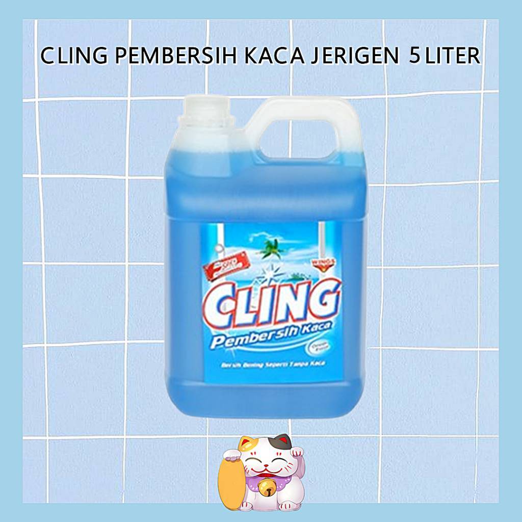 Cling Pembersih Kaca Ocean Fresh 5 Liter / Cling Jerigen 4L