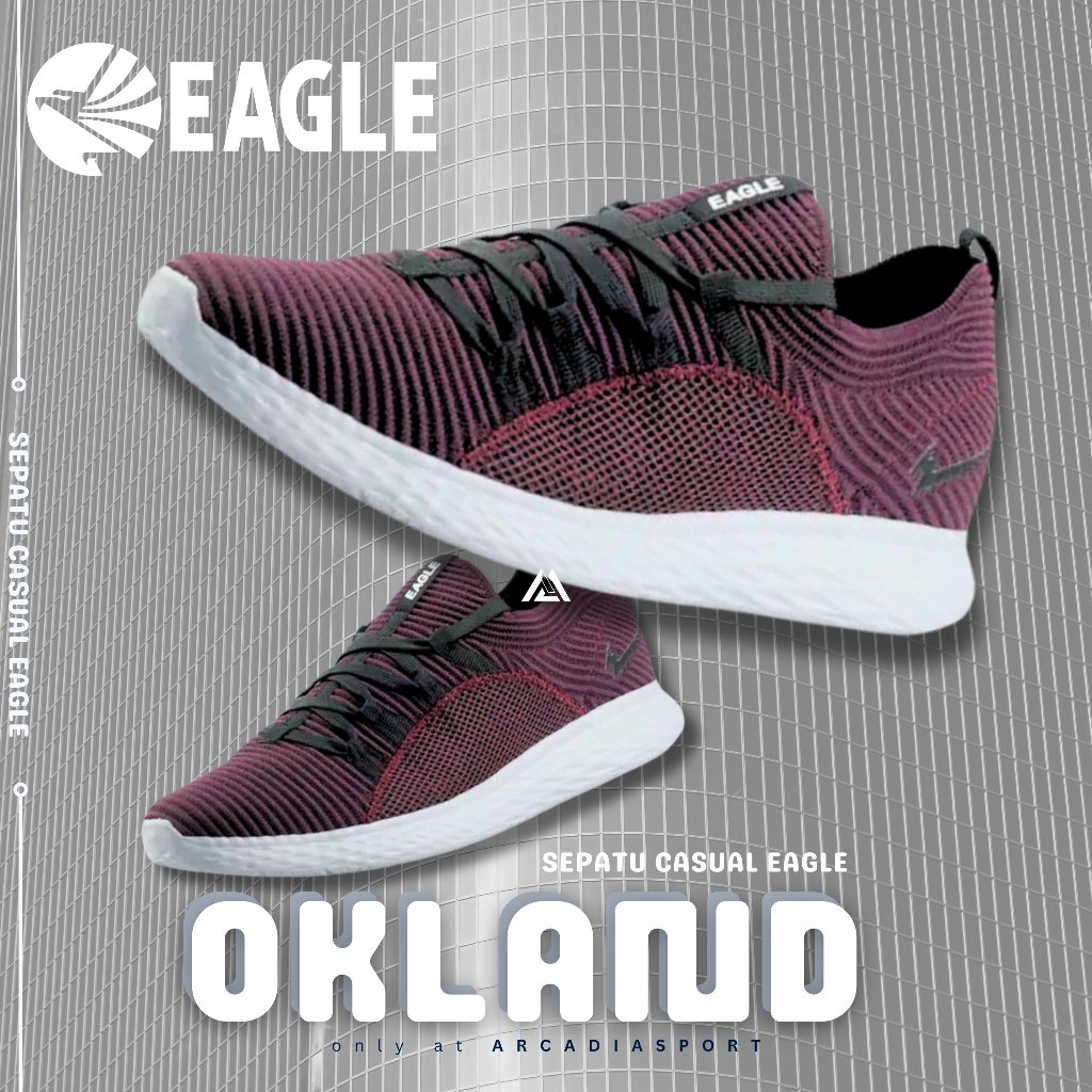 OAKLAN EAGLE SEPATU CASUAL SPORT KASUAL UNISEX PRIA WANITA SLIP ON SLIPON SLIP-ON ARCADIA SPORT BAND