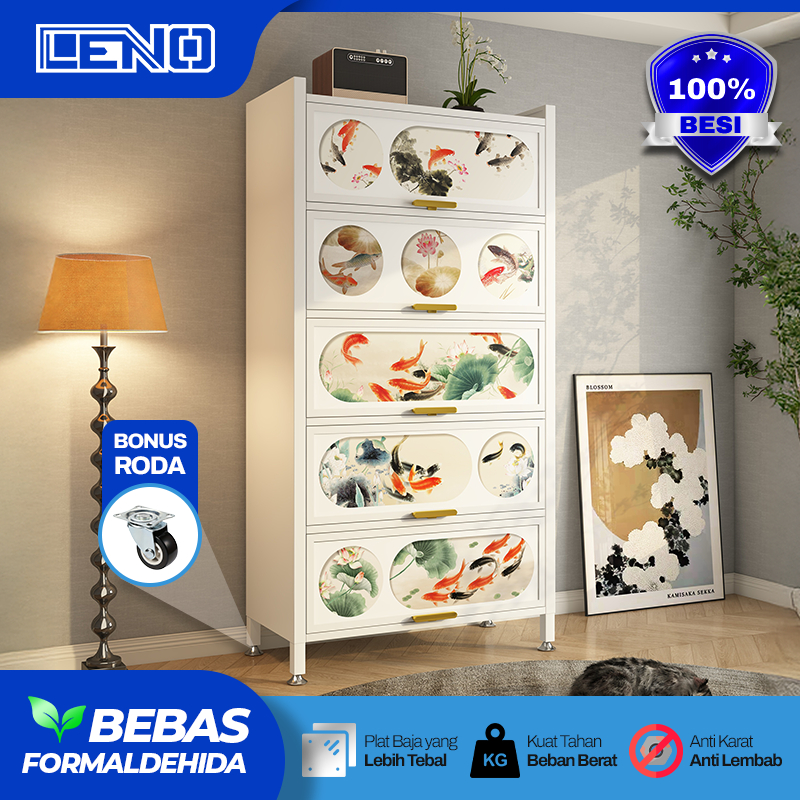 Rak Dapur Minimalis Aesthetic Lemari Piring Tertutup Rak Dapur Serbaguna Lemari Makanan Tertutup