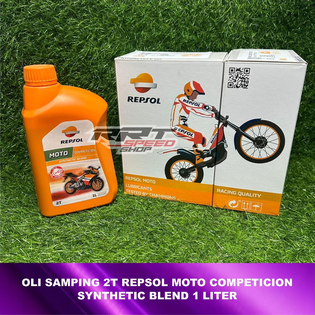 OLI SAMPING 2T REPSOL MOTO COMPETICION SYNTHETIC BLEND 1 LITER ORIGINAL REPSOL