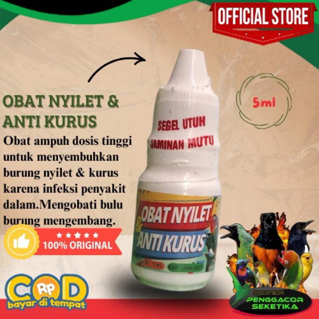OBAT NYILET ANTI KURUS BURUNG/CACING BURUNG