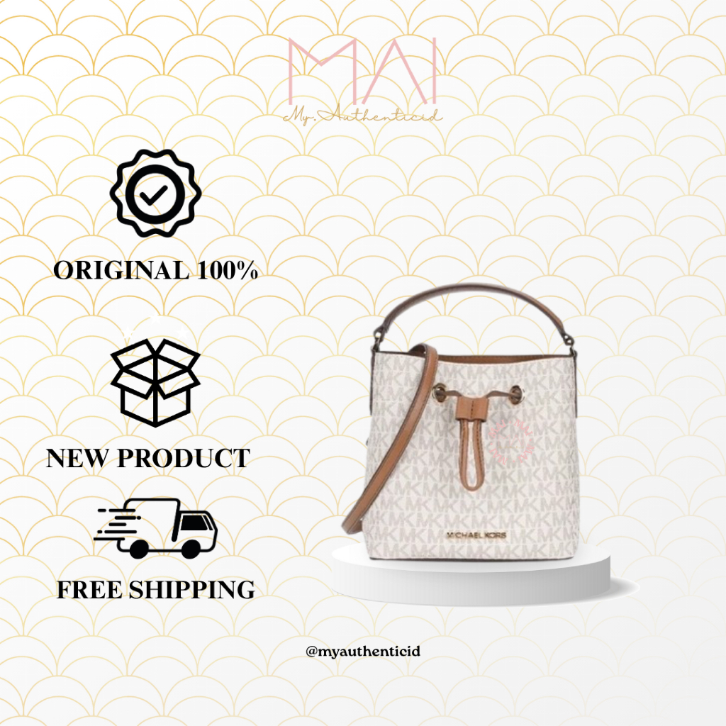 Emka Suri Small Signature Bucket Crossbody Bag - Vanilla Brown