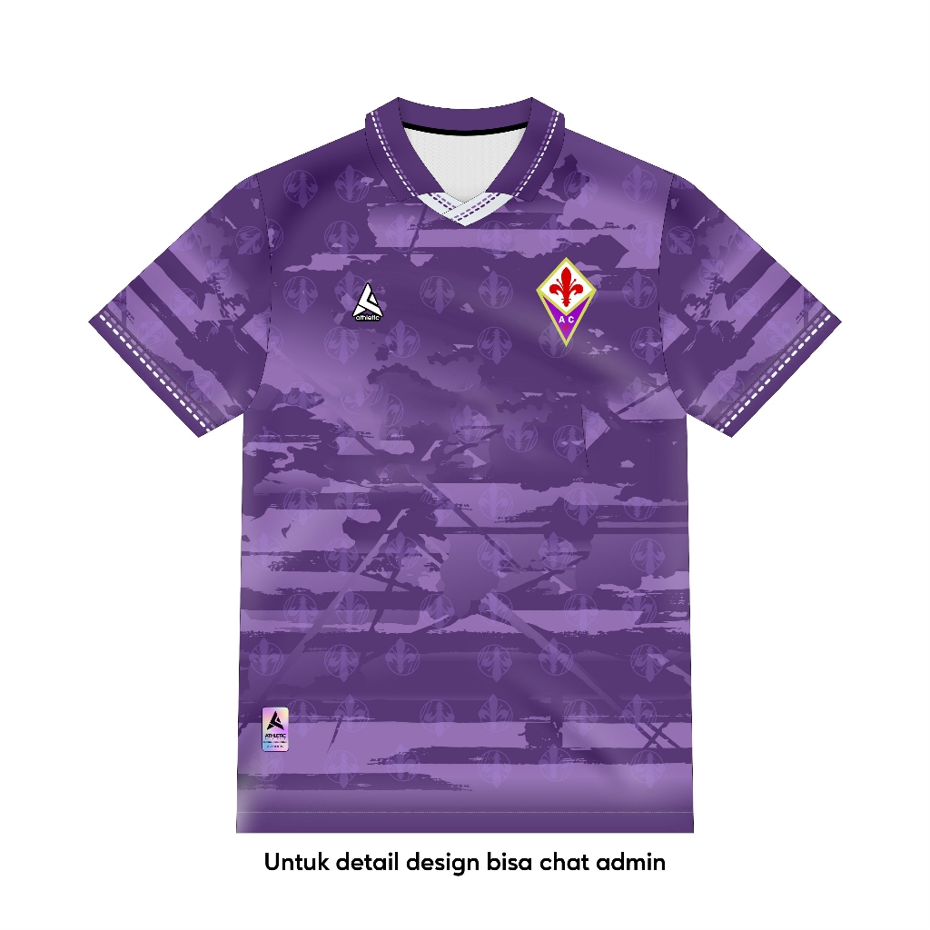 ATHLETIC SPORTWEAR - Jersey Vintage Bola Fantasy Fiorentina Home 1993-94 Fullprinting Casual - Atasa