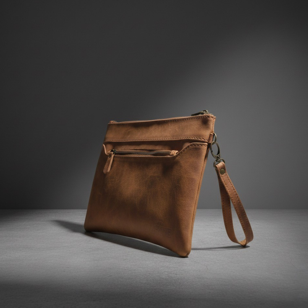 Oxleve Benoit Leather Clutch | Tas Kulit Pria Premium | Handbag Clutch Kulit Asli Handmade | Pouch C