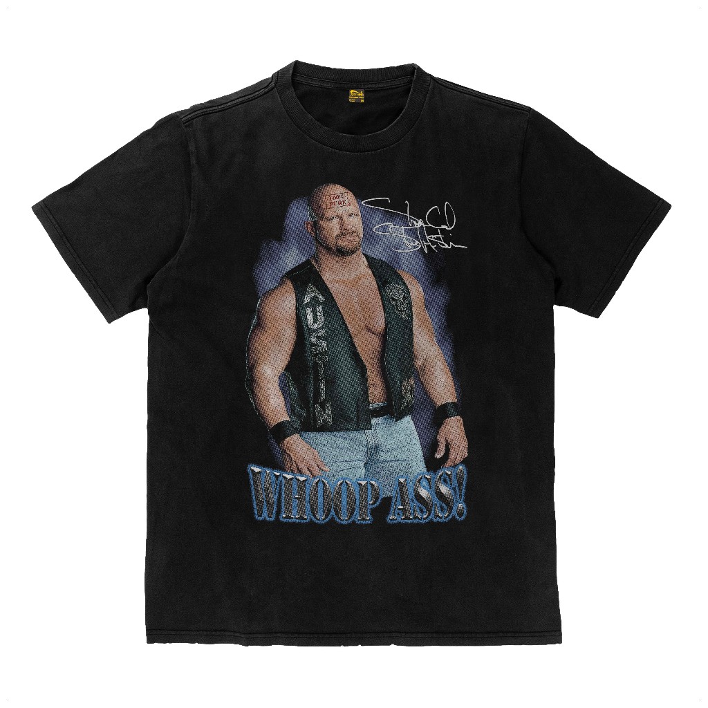 [COD] Kaos Stone Cold Steve Austin Whoop Ass WWE Smackdown Kaos Tebal Flexinc 16s Heavyweight Unisex