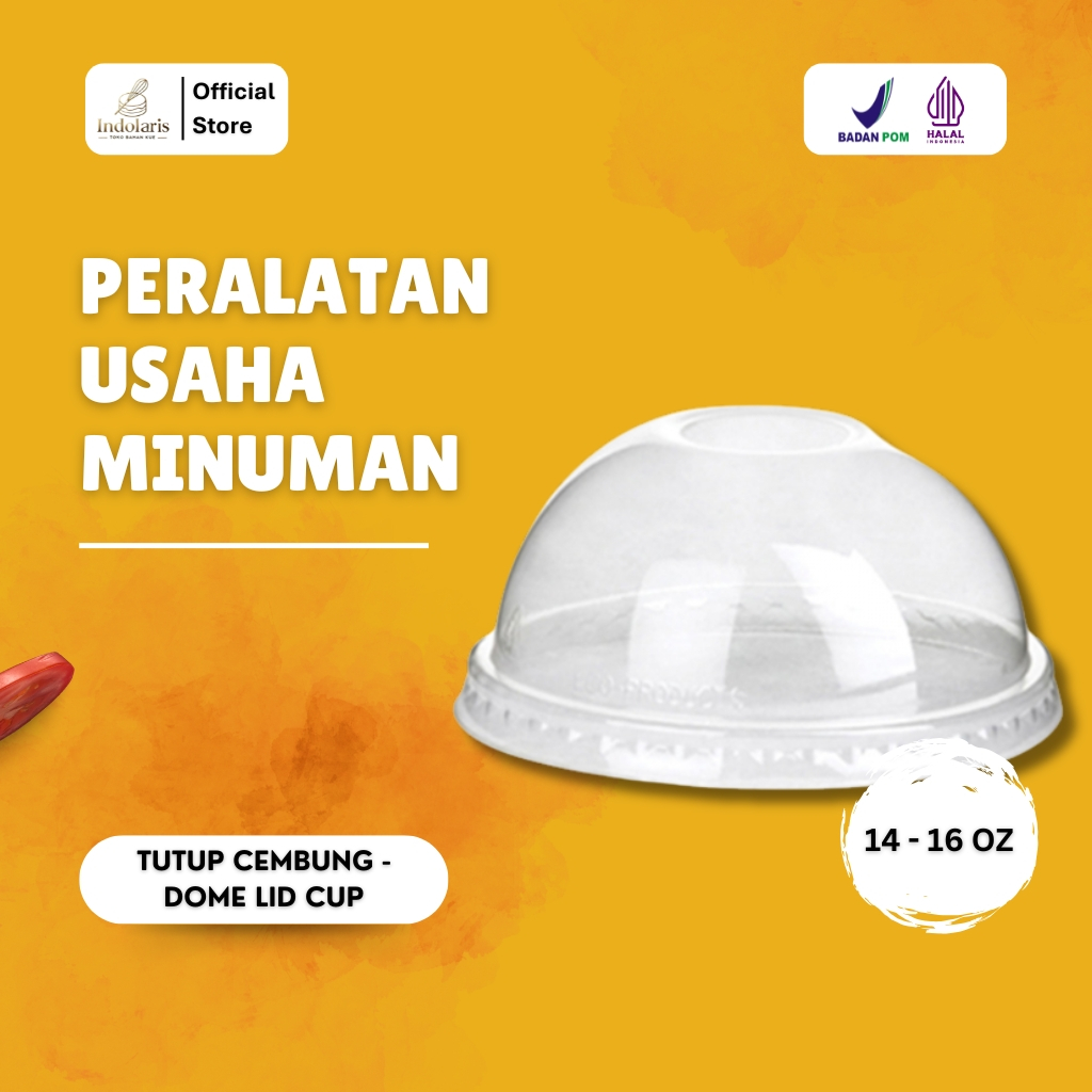 Tutup Cembung GELAS Minuman - Dome Lid Cup 14-16 OZ